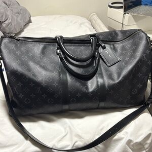 Louis Vuitton Black Monogram Eclipse Duffel Bag